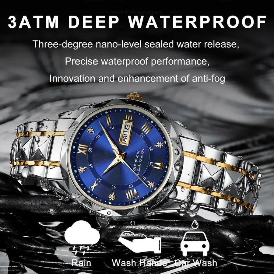 Business Watch for Men Stainless Steel Quartz