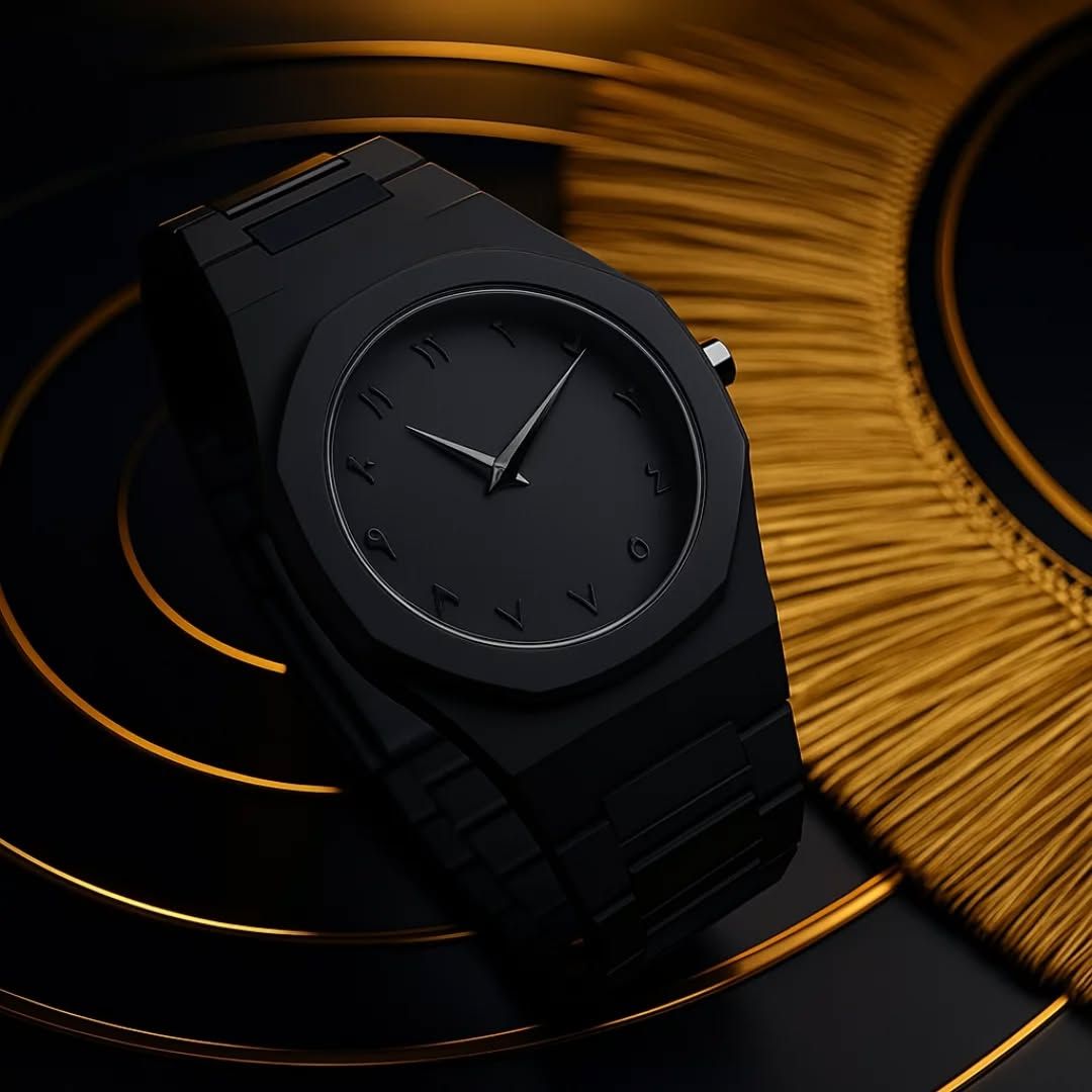 Aura Watch New 2025 – Modern Arabic Dial Waterproof Watch