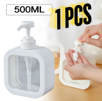 500ml Refillable Soap Dispenser Bottles – Ideal for Shampoo, Shower Gel, Lotion & Liquid Soap