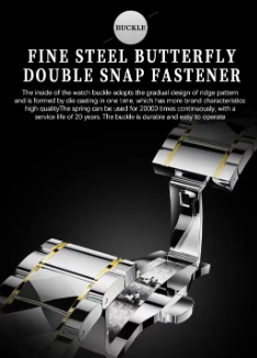 Business Watch for Men Stainless Steel Quartz