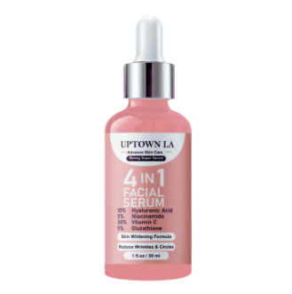 UPTOWN LA 4IN1 Super Skin Glowing Serum | 5% Niacinamide, 30% Vitamin C 10%, Vitamin E 10% & HA | 30 ml