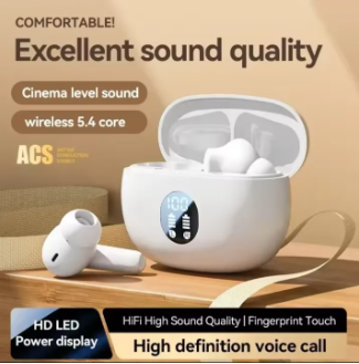 M04 Bluetooth Earphones – Wireless Earbuds with Mic (Black)