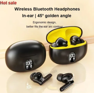 M04 Bluetooth Earphones – Wireless Earbuds with Mic (Black)
