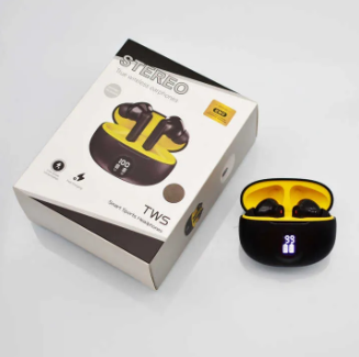 M04 Bluetooth Earphones – Wireless Earbuds with Mic (Black)