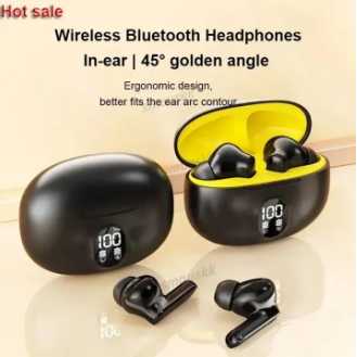 M04 Bluetooth Earphones – Wireless Earbuds with Mic (Black)