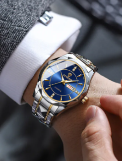 Business Watch for Men Stainless Steel Quartz