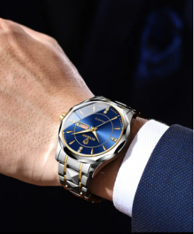 Business Watch for Men Stainless Steel Quartz