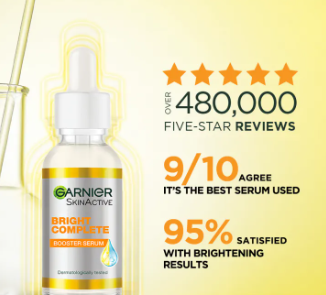 Garnier Skin Active Bright Complete Vitamin C Booster Serum 30 ML - Contains Niacinamide