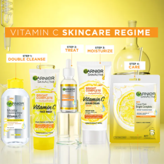 Garnier Skin Active Bright Complete Vitamin C Booster Serum 30 ML - Contains Niacinamide